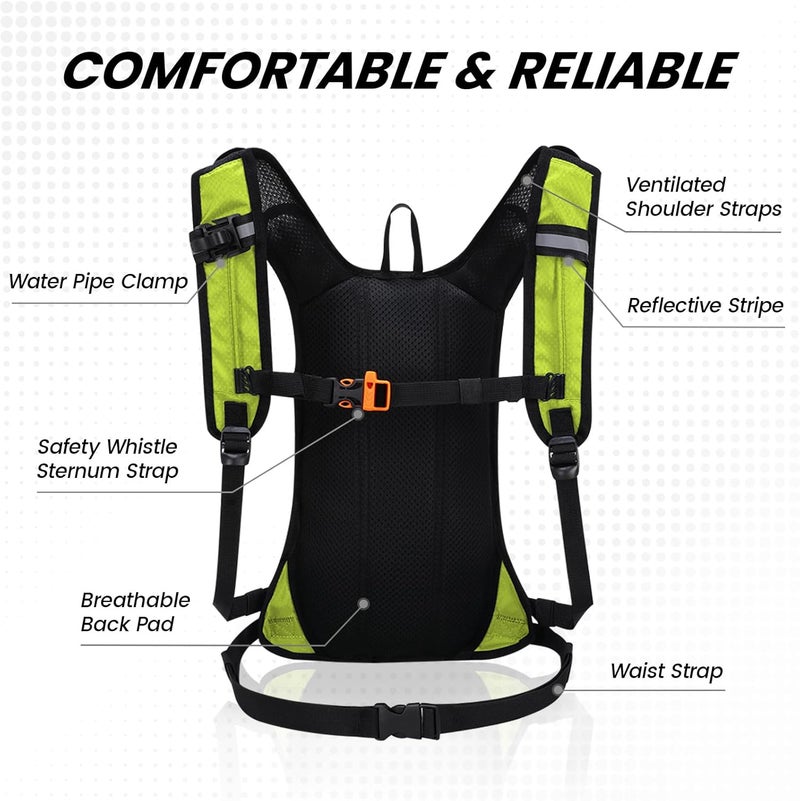 Nepest Hydration Pack Backpack for Women & Men, Lightweight Water Backpack with 2L Water Bladder for Hiking Cycling Running Biking - Image 5